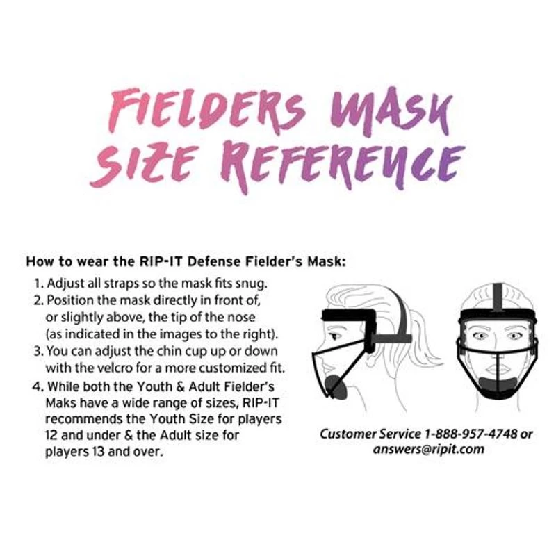 RIP-IT Senior Original Defense Pro Softball Fielders Mask 5 RIP-IT Senior Original Defense Pro Softball Fielders Mask - Image 3