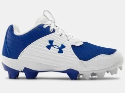 Under Armour Junior Leadoff Low 3023449-400 Rubber Baseball Cleat
