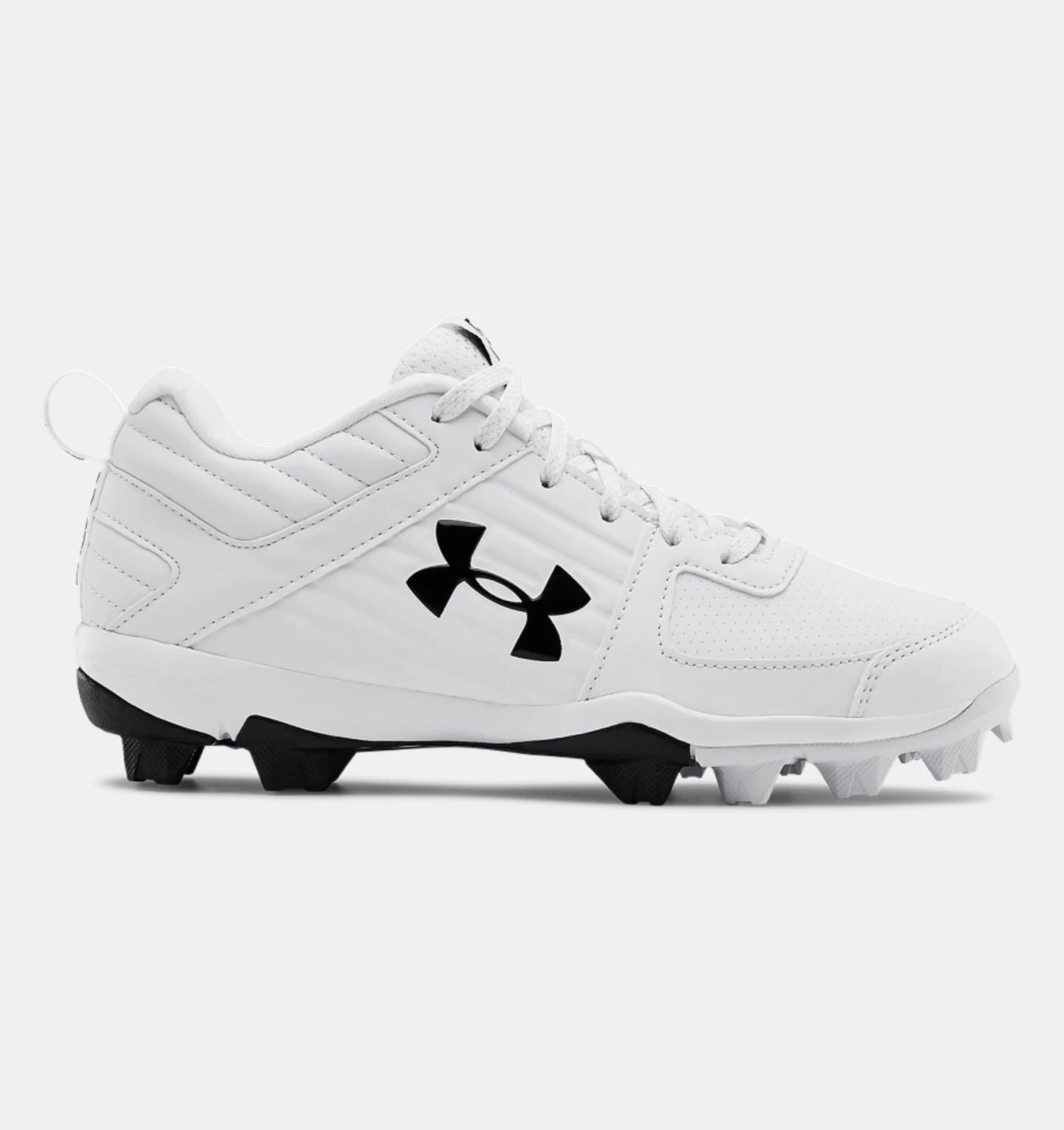 Under Armour Junior Leadoff Low Rubber 3022072-100 Baseball Cleat 3 Under Armour Junior Leadoff Low Rubber 3022072-100 Baseball Cleat