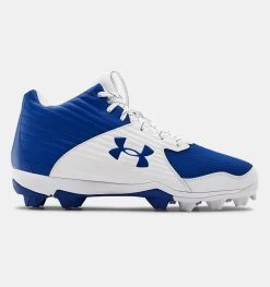 Under Armour Junior Leadoff Mid 3023448-400 Rubber Baseball Cleat