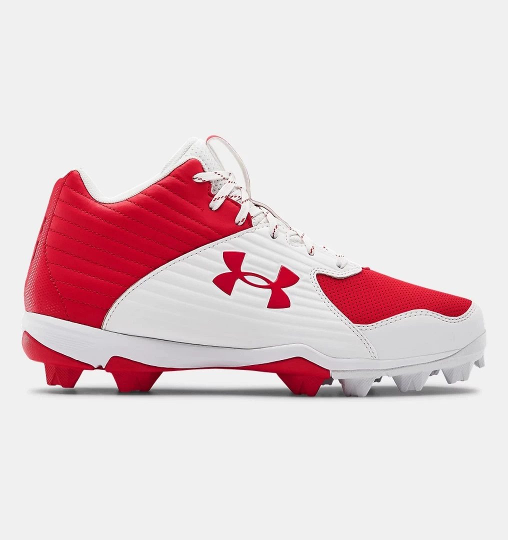 Under Armour Junior Leadoff Mid 3023448-600 Rubber Baseball Cleat 3 Under Armour Junior Leadoff Mid 3023448-600 Rubber Baseball Cleat