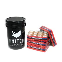 Rawlings United Bucket Black C/w 36 RTD1 Baseballs