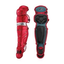 Easton Senior Elite X Catcher's Leg Guards -Baseball Promotion Store shop easton senior elite x catchers leg guards red edmonton canada
