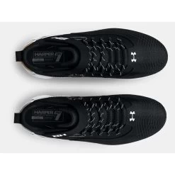 Under Armour Junior Harper 7 RM Mid 3025598-001 Rubber Baseball Cleat -Baseball Promotion Store shop under armour junior harper 7 rm mid 3025598 001 rubber baseball cleat black white edmonton canada 2