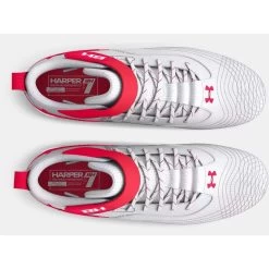Under Armour Men's Harper 7 RM Mid 3025587-601 Rubber Baseball Cleat -Baseball Promotion Store shop under armour mens harper 7 rm mid 3025587 601 rubber baseball cleat red white edmonton canada 2